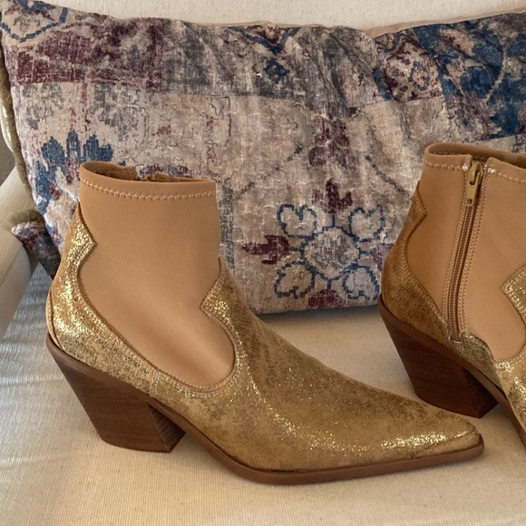 Free People gold Jackson west ankle boots - Picture 2 of 11